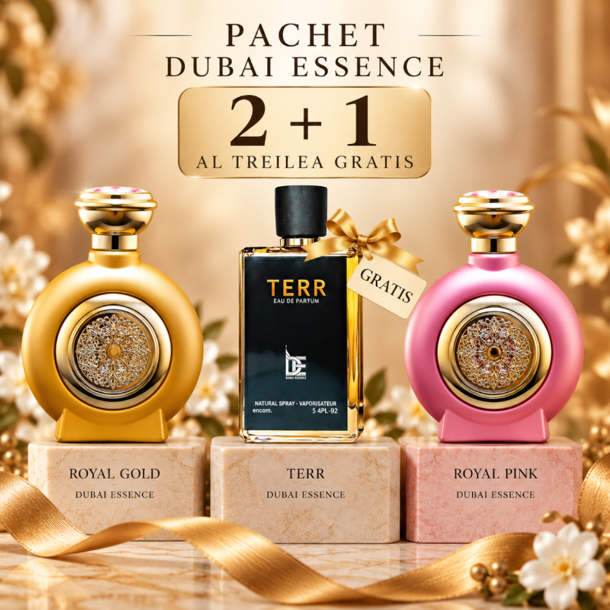 Pachet Royal Gold Barbatesc 100 ml + Royal Pink Dama 100 ml + Cadou Terr Barbatesc 100 ml