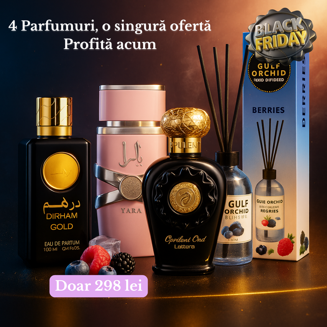 Pachet Premium Yara + Opulent Oud + Dirham Gold + Gulf Orchid Berries