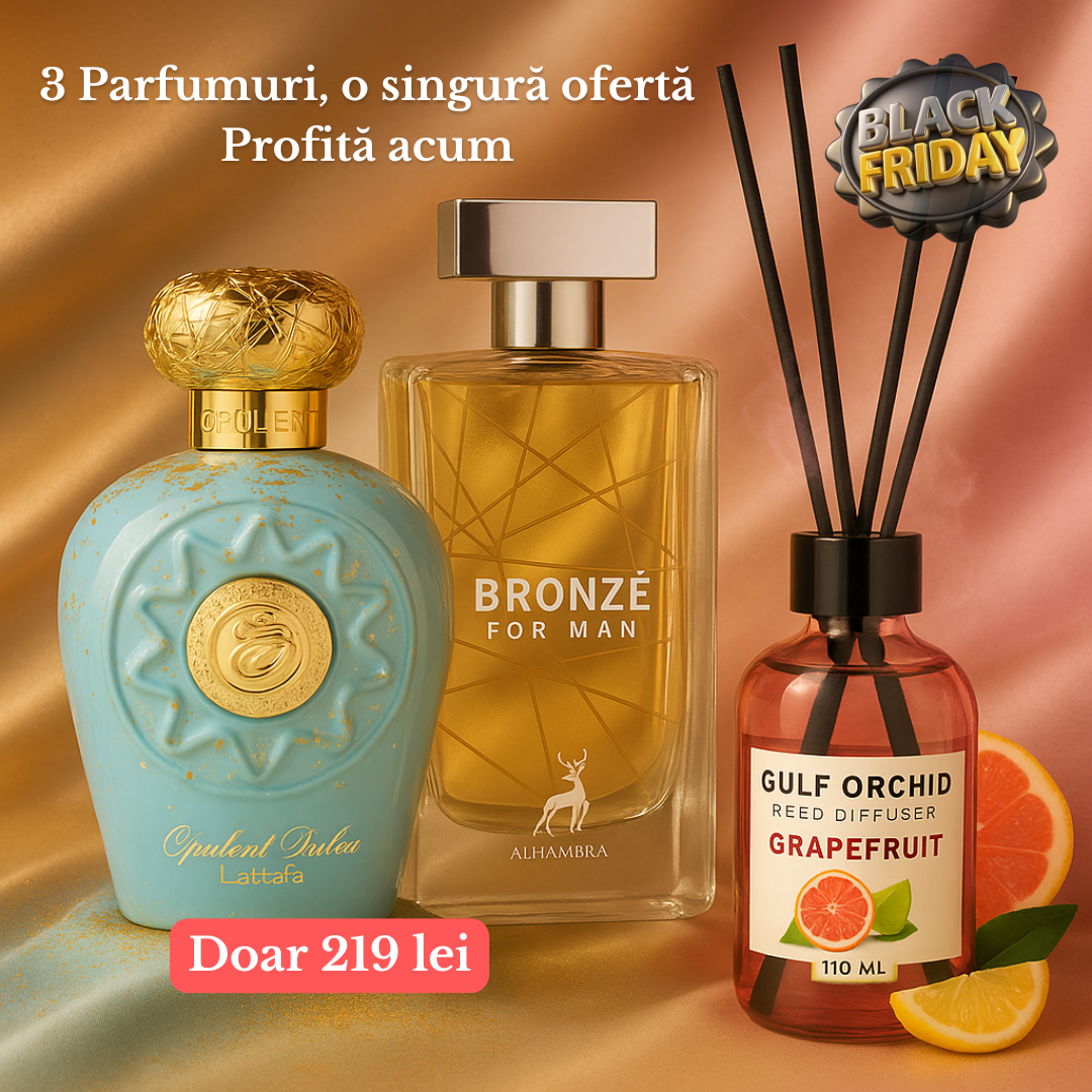 Pachet Opulent Dubai + Alhambra Bronze for Men + Gulf Orchid Grapefruit
