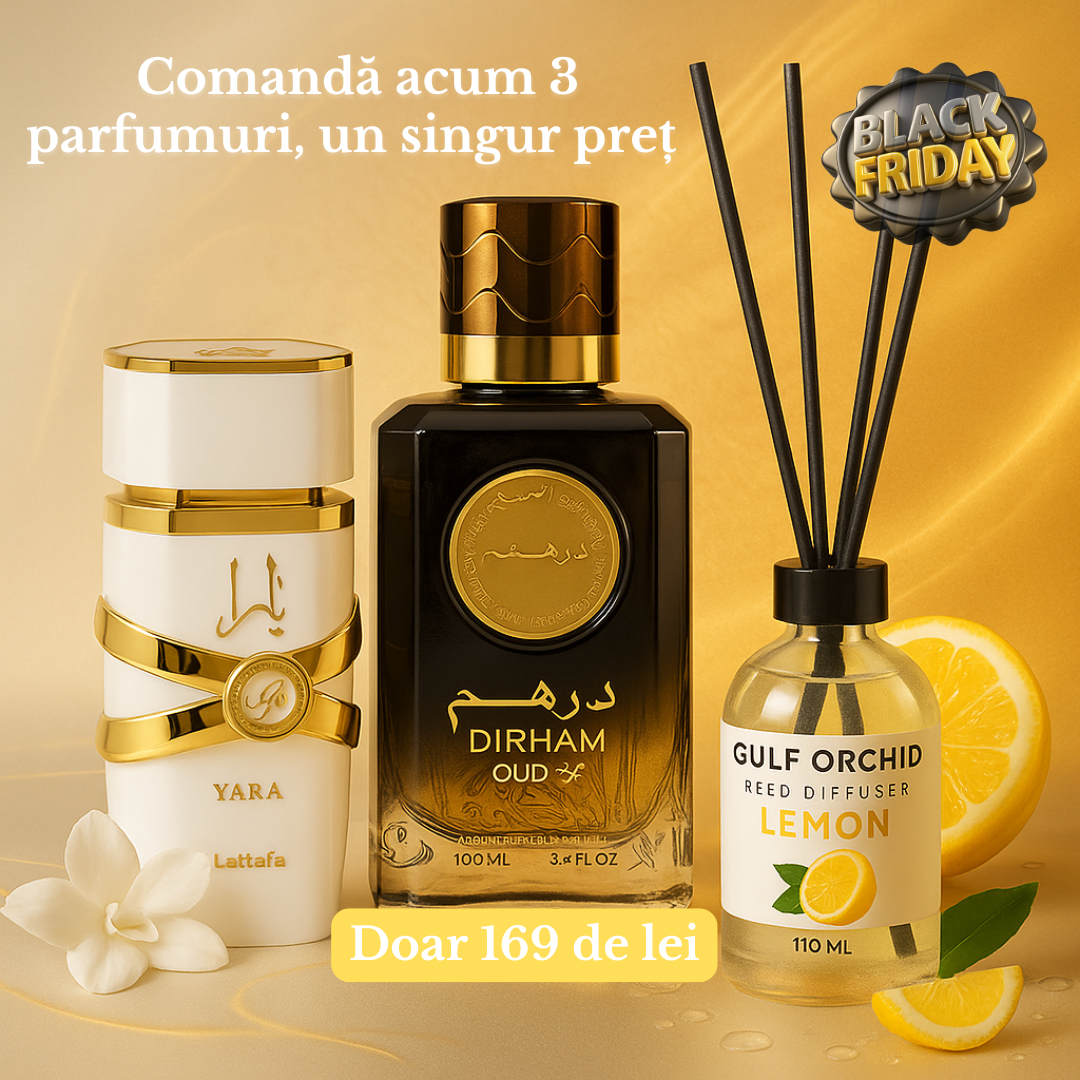 Pachet Yara Moi + Dirham Oud + Gulf Orchid Lemon