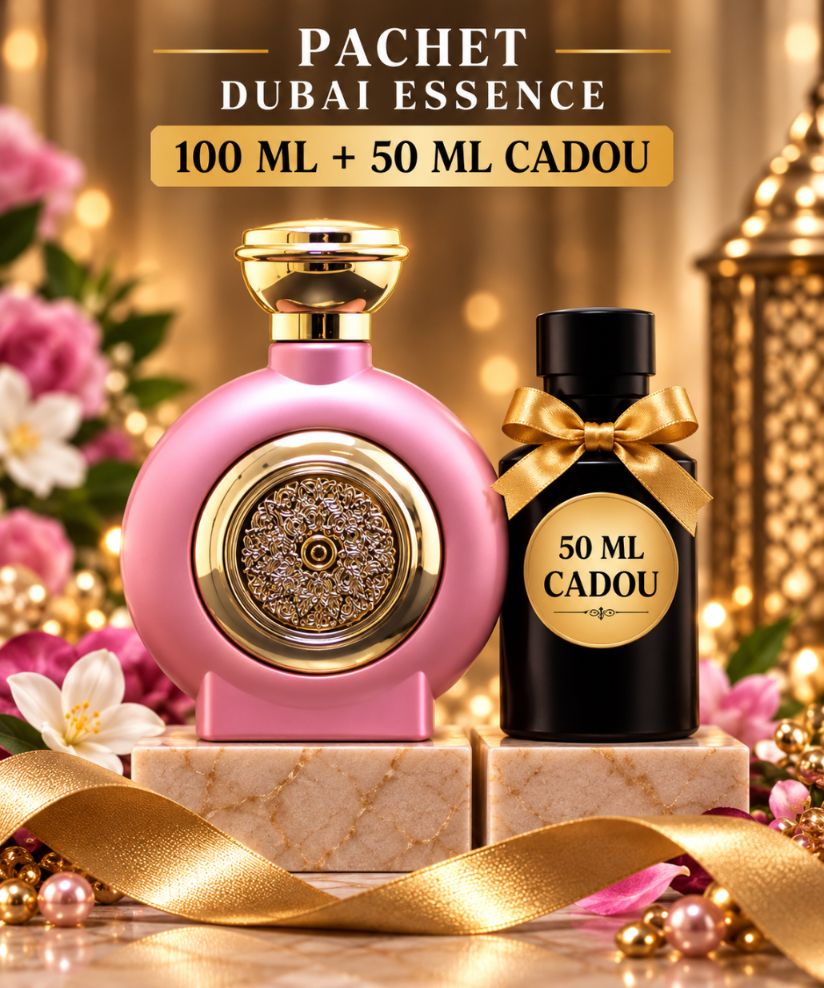 Pachet Royal Pink – Dubai Essence Parfum Dama 100ml + Cadou Parfum De 50 ml