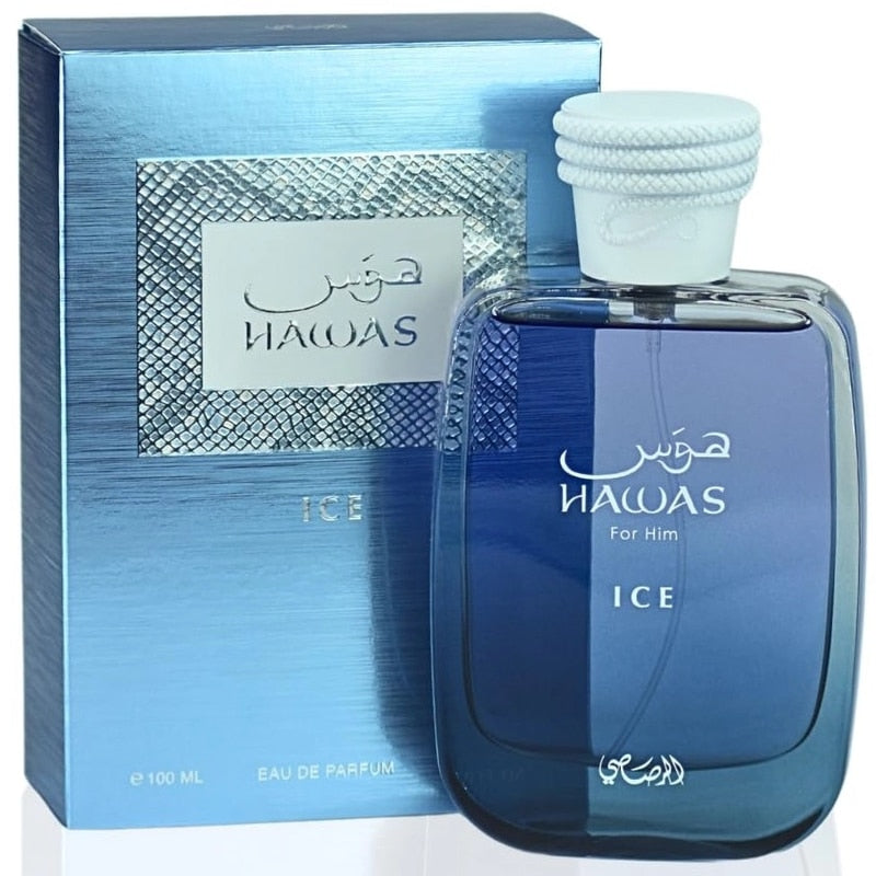 Rasasi HAWAS ICE オードパルファム 100ml Hawas Ice – Rasasi Parfum Barbatesc 100ml – Dubai Shop